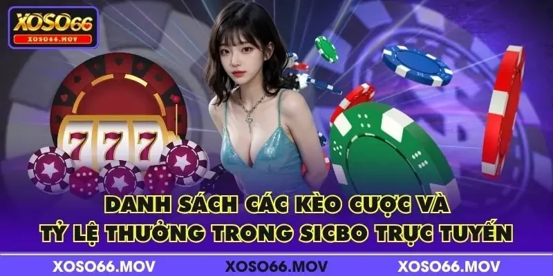Danh sách các kèo cược và tỷ lệ thưởng trong Sicbo trực tuyến